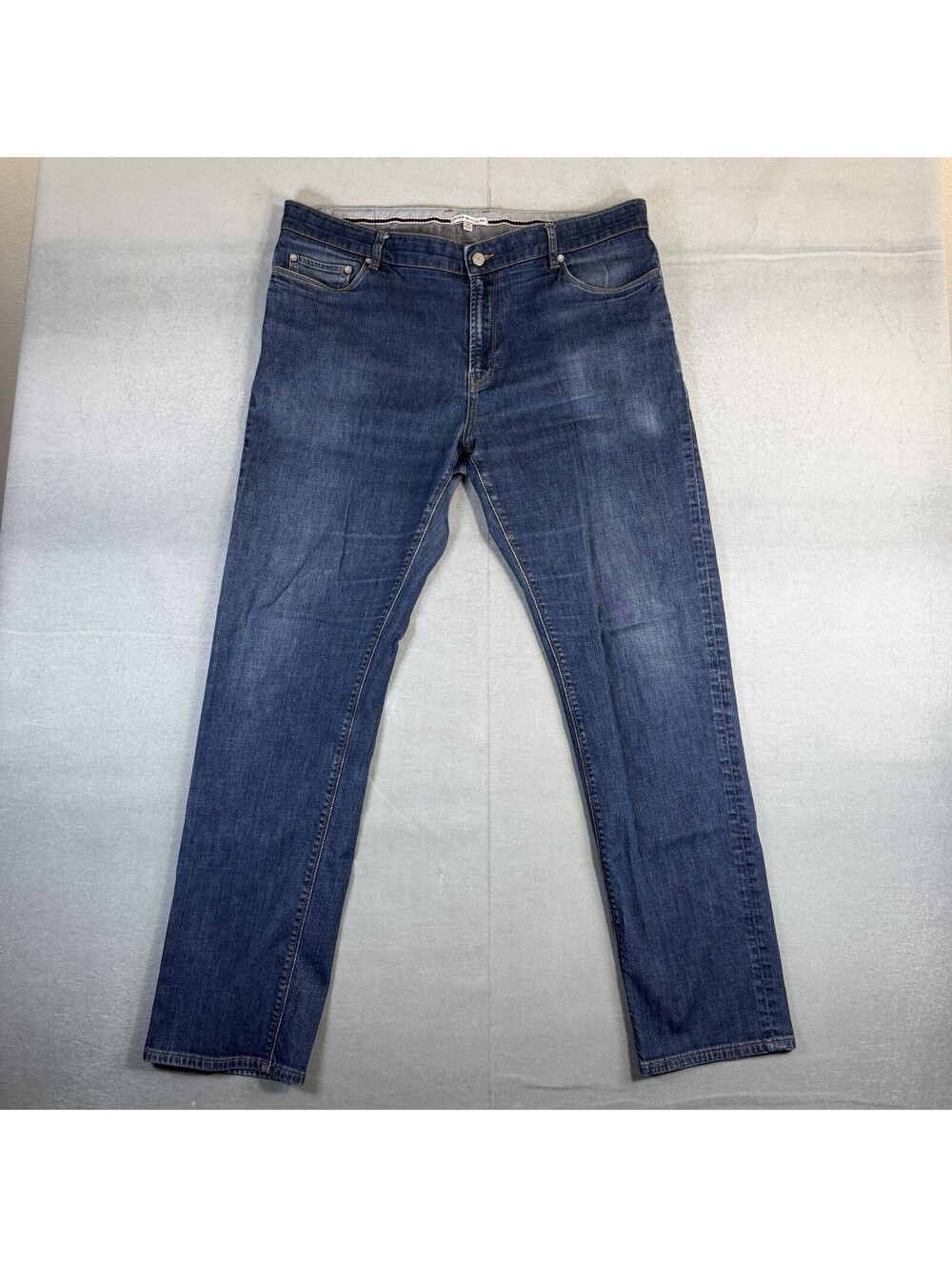 Peter Millar Jeans Mens 38x32 Blue Medium Wash Straight Leg Crown Stretch Denim